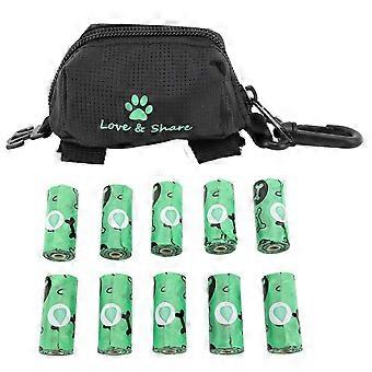 Dog Waste Bag Dispenser with Clip, Hook & Loop, Oxford Cloth