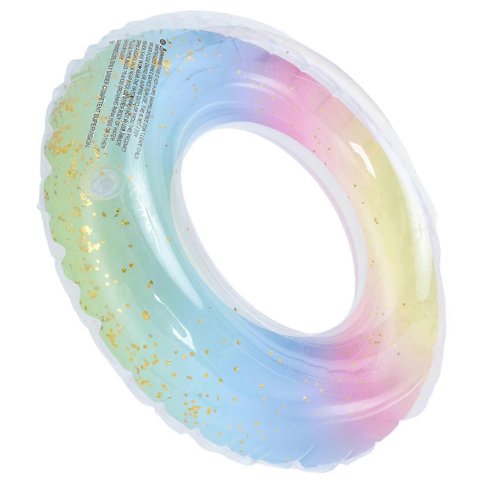 Swimming Ring Rainbow Float Ring compatible with Swimming Translucent Gradient Design