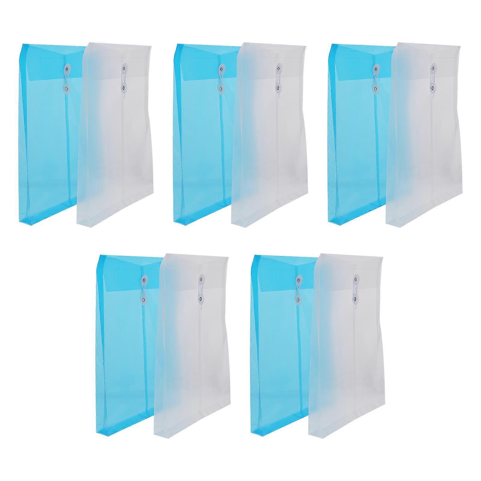 Transparent File Holder A4 Plastic Document Bag for Storage Use 3Sets