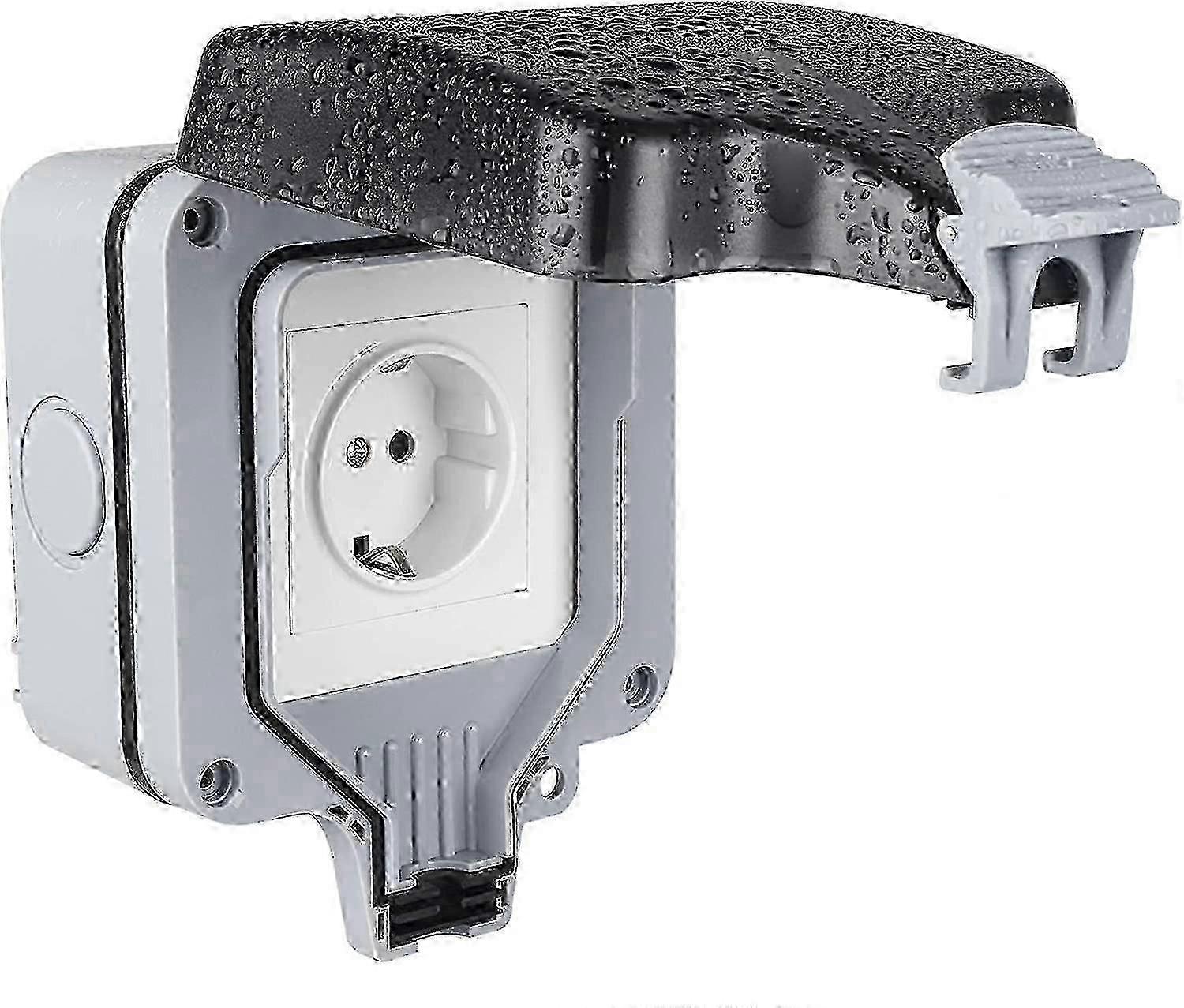 Outdoor Ip66 Wall Waterproof Socket Hinged Cover External Socket