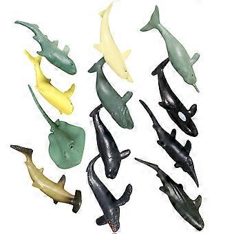 Creative Marine Animal Models Ocean Animals for Playing 60Pcs Assorted Colors