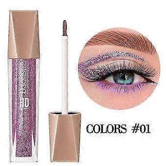 Sombra de ojos líquida metálica delineador de ojos con purpurina metálica Sombra de ojos altamente pigmentada impermeable y duradera de secado rápido para ojos brillantes y relucientes ma