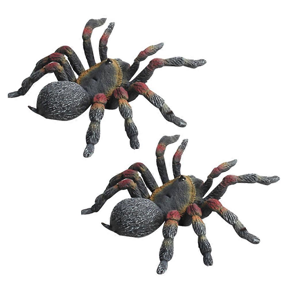 Simulation Animals Model Figure for Playing 4Pcs Plastic Spider Toy Set