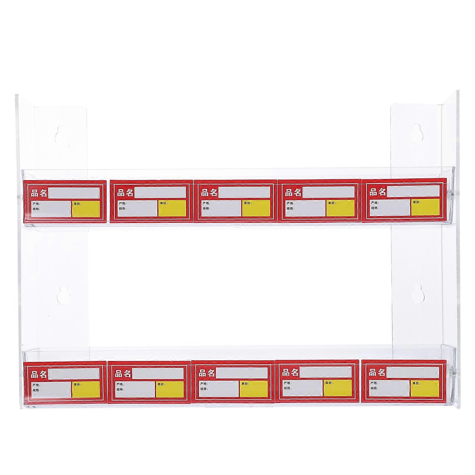 Transparent 2-Layer Display Rack for Shop Durable 1Set