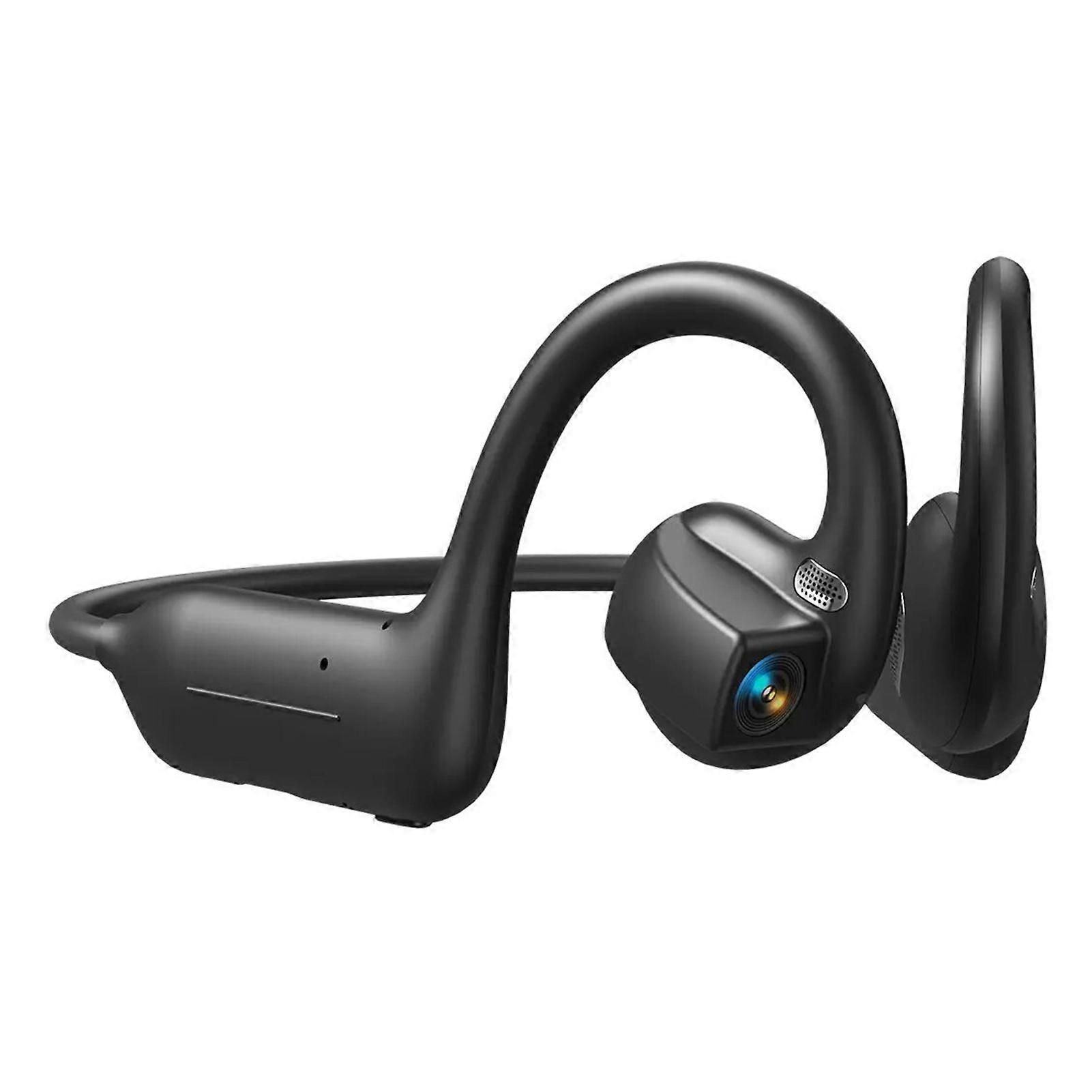 Bone Conduction Camera Headset AI Smart Open-Ear Wearable with Camera Audio