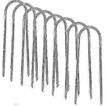 Trampoline Stakes 8 Pack Heavy Duty Galvanised U Anchors for Tent Wind Resistance Outdoor Safety