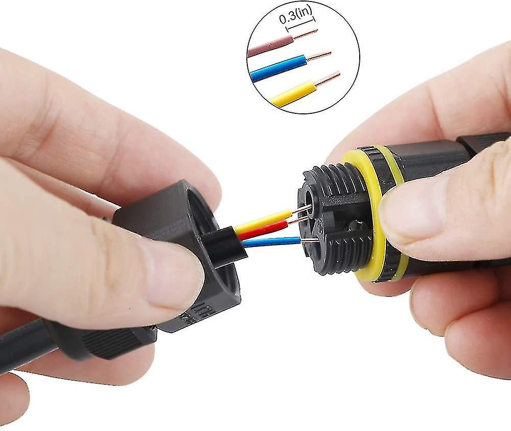 Outdoor Cable Connector For Waterproof Junction Box - Pack Of 6 Outdoor Sleeve Couplers For Ip68 Connector