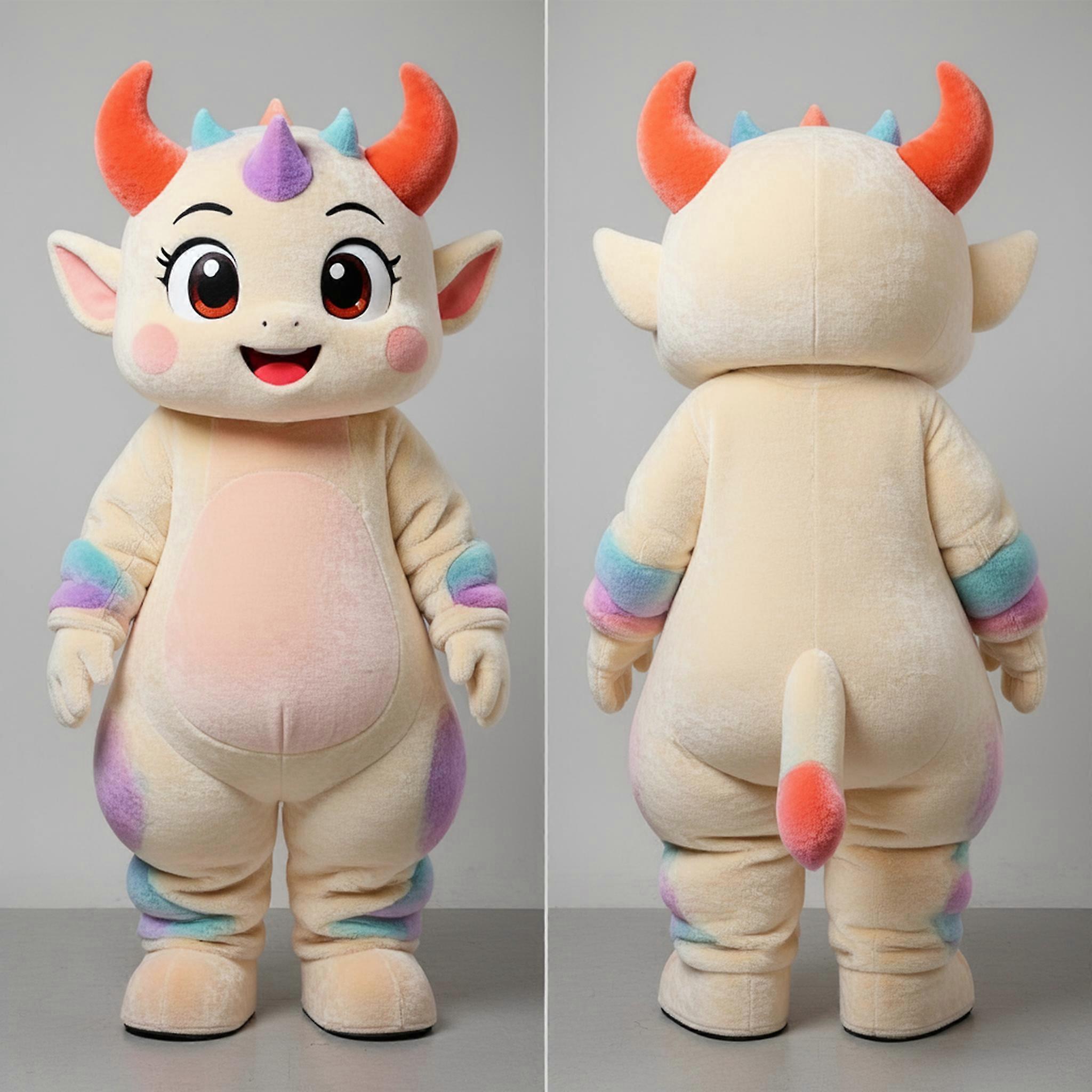MASTICOT Cream Velvety Demon Mascot