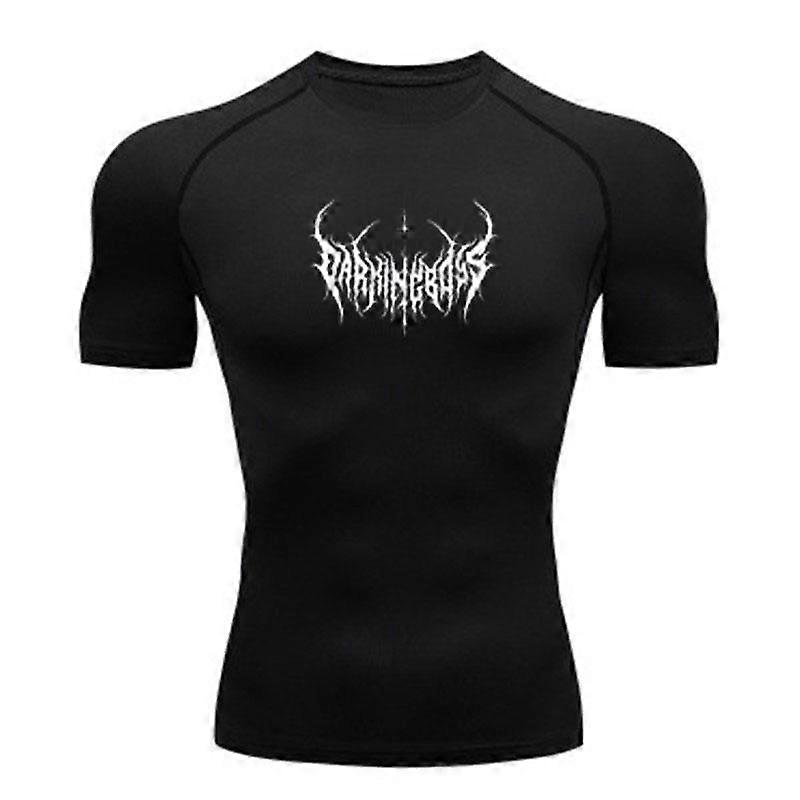 Men Compression Workout T-shirt, Quick Dry Breathable Athlet