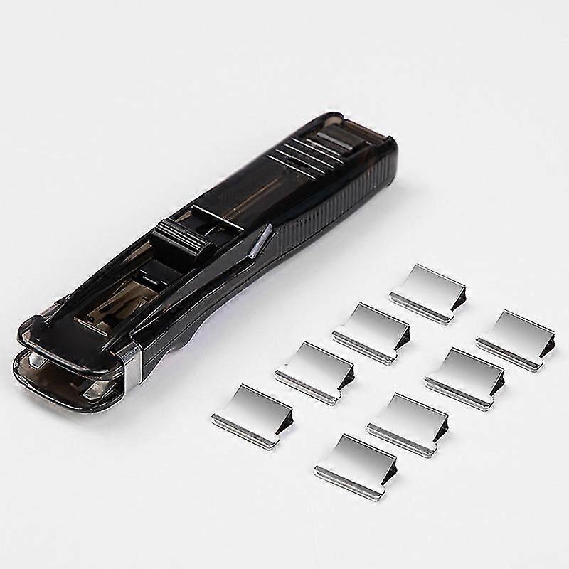 Clip Push Stapler Fixed Clips Stapler Binding Clip Reusable Portable Push Clamp Not Damage Paper For