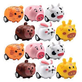 36Pcs Mini Car Toys Pull Back Vehicles for Preschool Toddlers Friction Powered