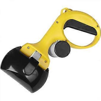 Canine and fecal cord collection with fecal spillage support, black