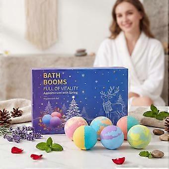 Feuchtigkeitsspendendes, duftendes Badebomben-Geschenkset: Sprudelnde Badebomben pflegen trockene Haut und sorgen für ein farbenfrohes Schaumbad für ein entspannendes Badeerlebnis zu Hause.