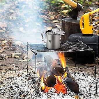 Aomiun Ultraleichter Titanbecher, kompakter Outdoor-Trinkbecher für Camping und Picknick mit klappbarem Griff, 300 ml, 350 ml, 420 ml, 550 ml, 650 ml, 750 ml