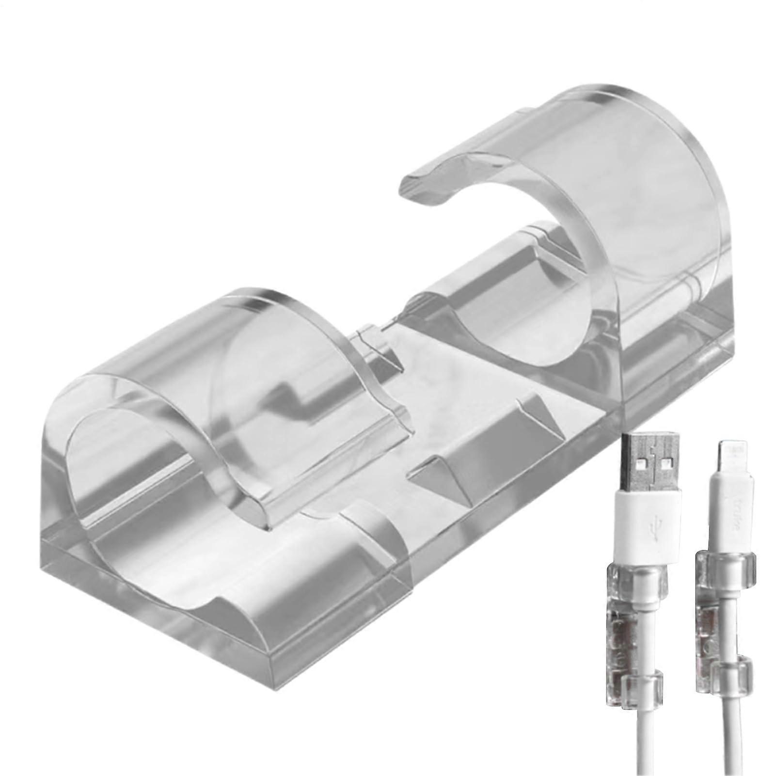 Cable Management Clips Clear Adhesive Cable Organizer for Desk Wall Quick Clutter  Setup