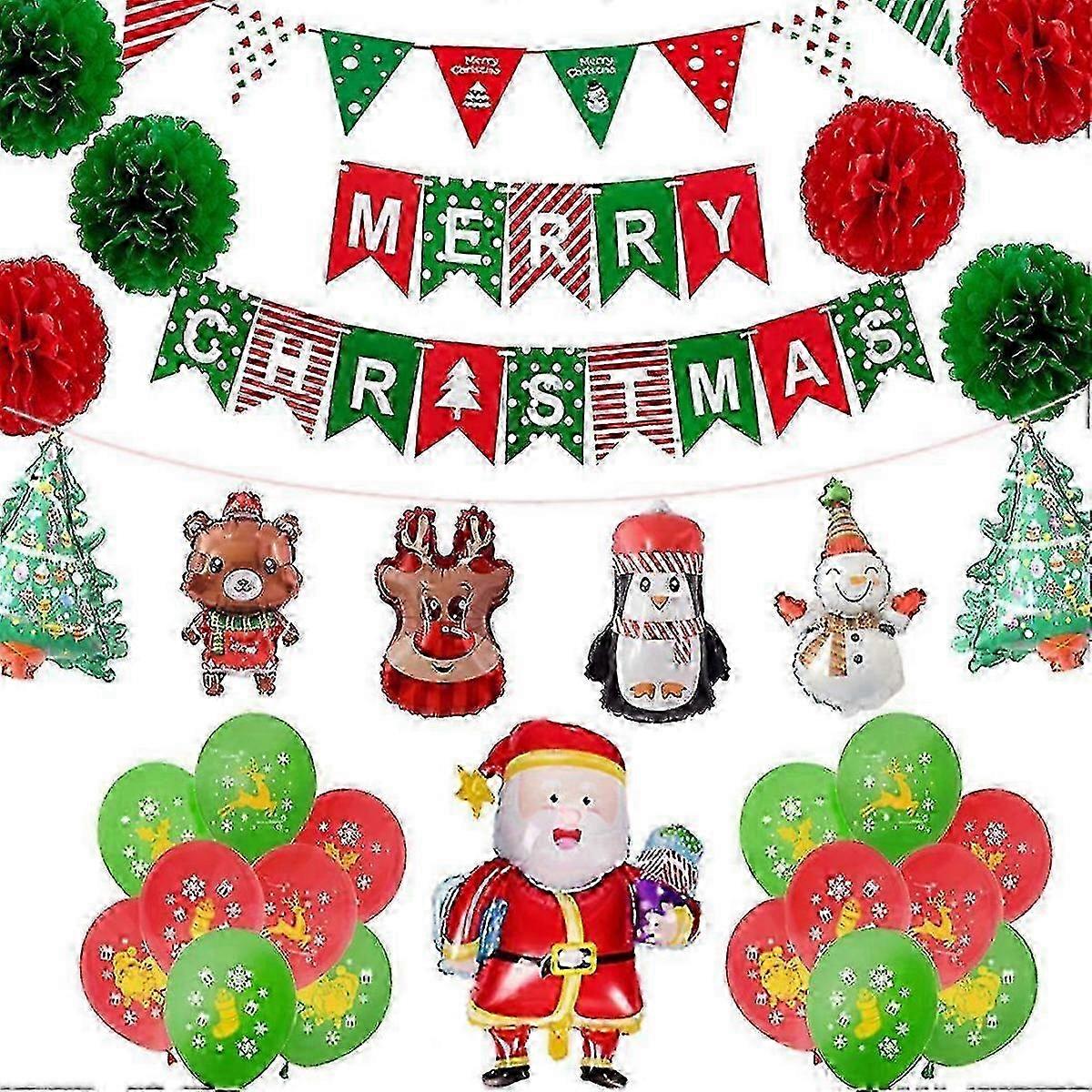 Festive Mini Christmas Balloon Set