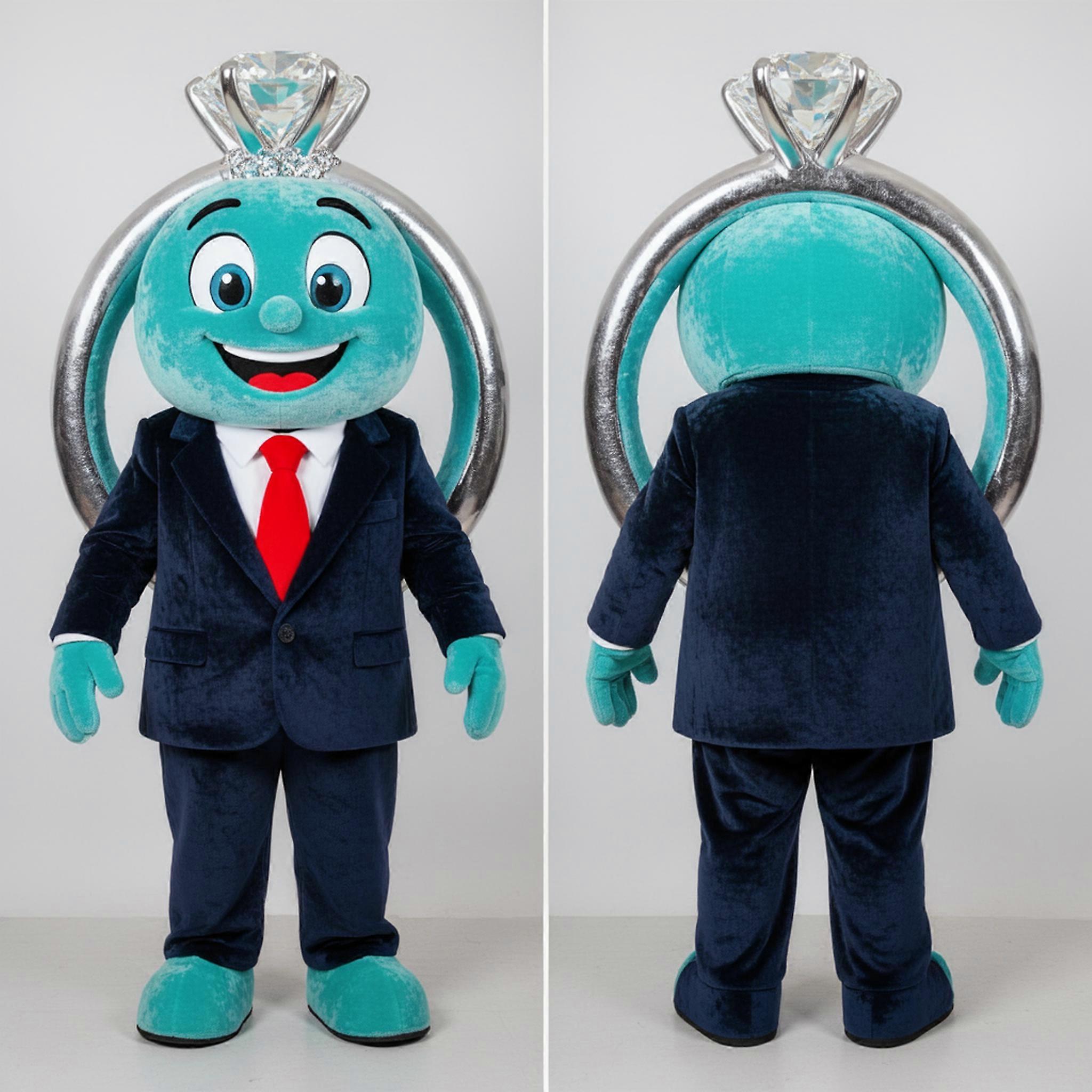 MASTICOT Teal Velvety Engagement Ring Mascot