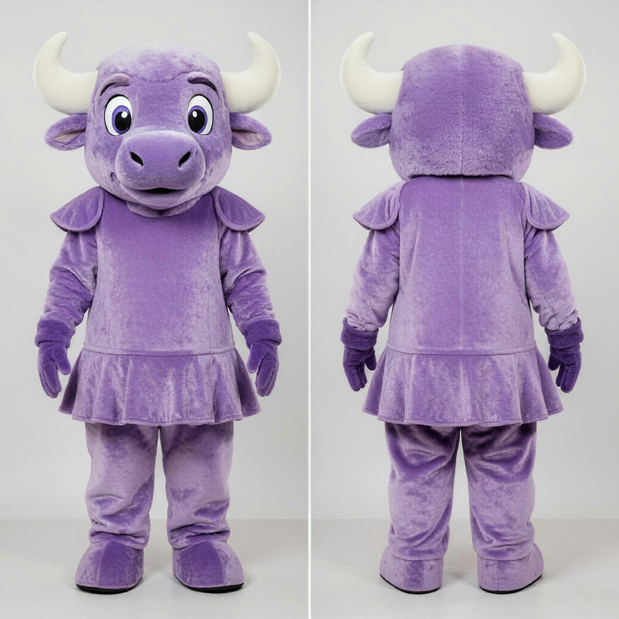 MASTICOT Lavender Broad Shouldered Buffalo Mascot