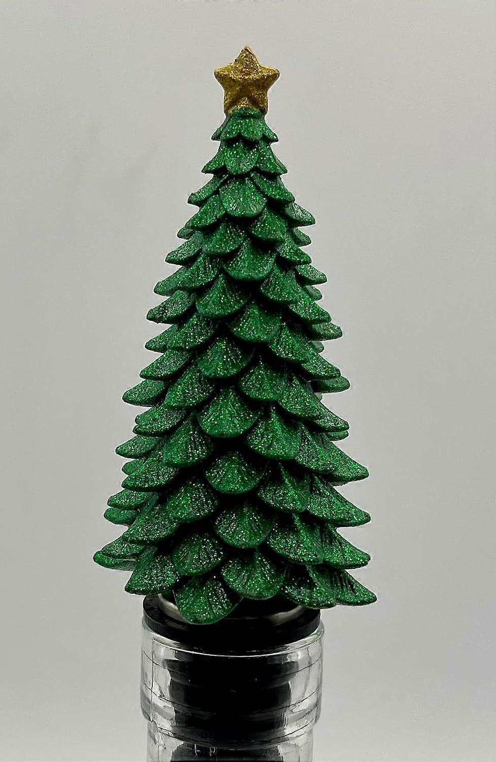 Julgransflasktopp (grön och guld)