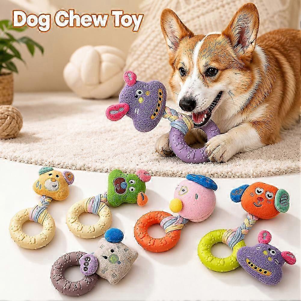 Soft Plush Toy With Textured Chew Ring