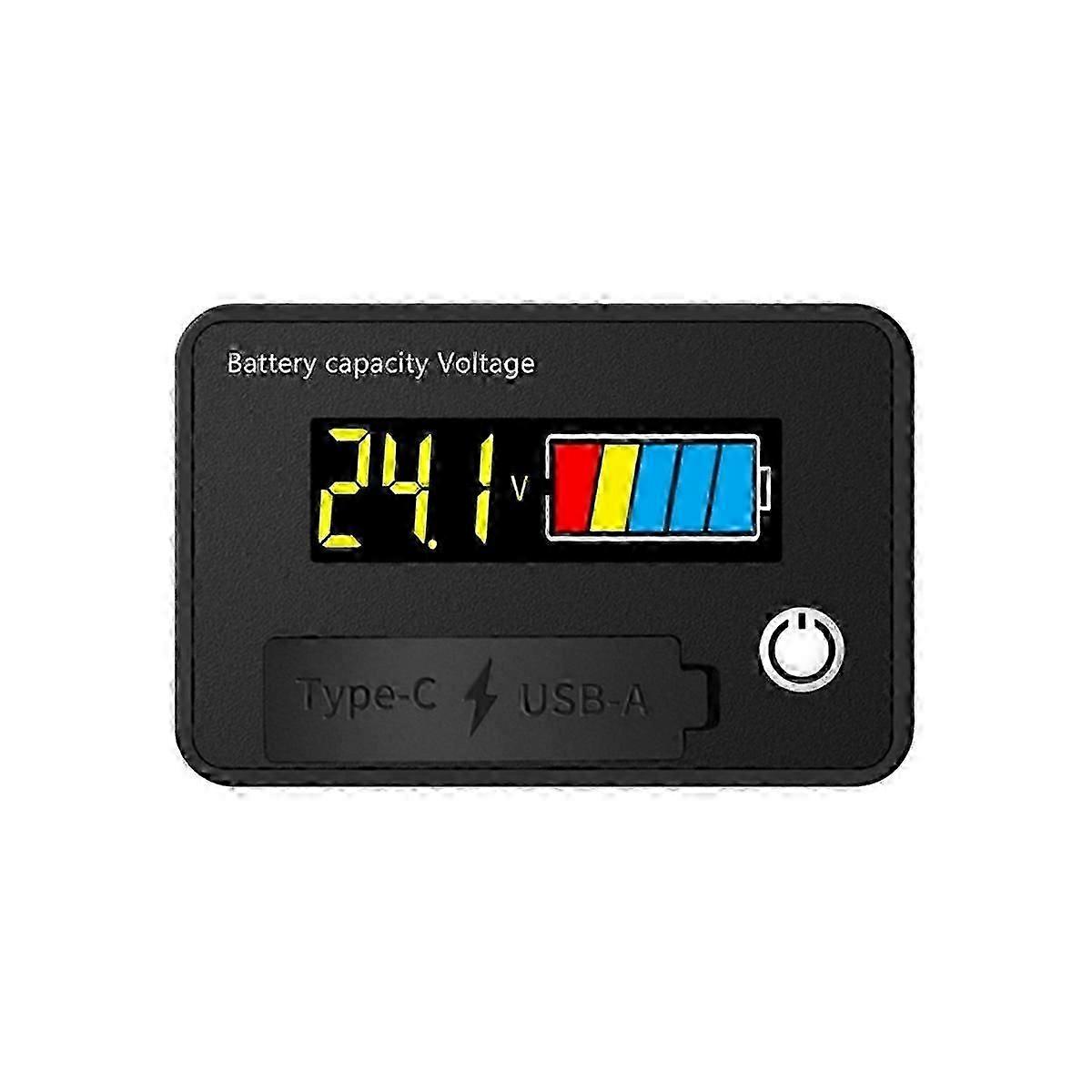 DC 8-30V LCD Digital Battery Voltmeter Capacity Indicator, B      az