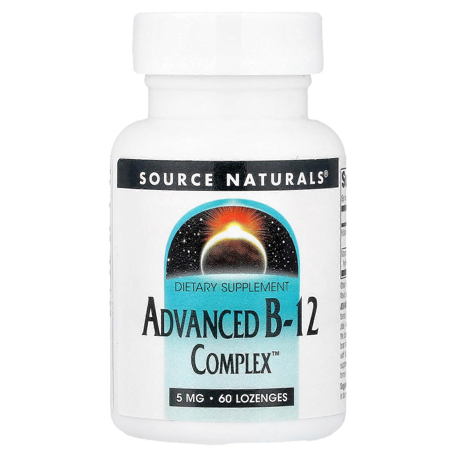Source Naturals, Advanced B-12 Complex, 5 mg, 60 Lozenges