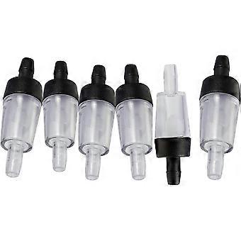 Aquarium One Way Check Valves 4mm 6 Pcs Compatible with Fish Tank Air Pump Accessories