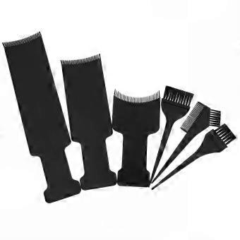 Hair Dyeing Brushes Kit with 6Pcs Highlights Plates for Hair Coloring