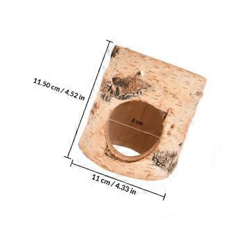 friendly Solid Wood Animal Tunnel Toy for Hamster 1Pcs Chew Toy