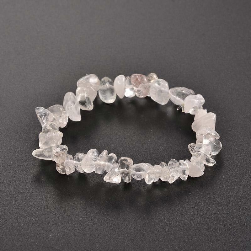 30pcs Chips  Quartz  Beaded Stretch Bracelets 1-3/4 inch(4.5cm)