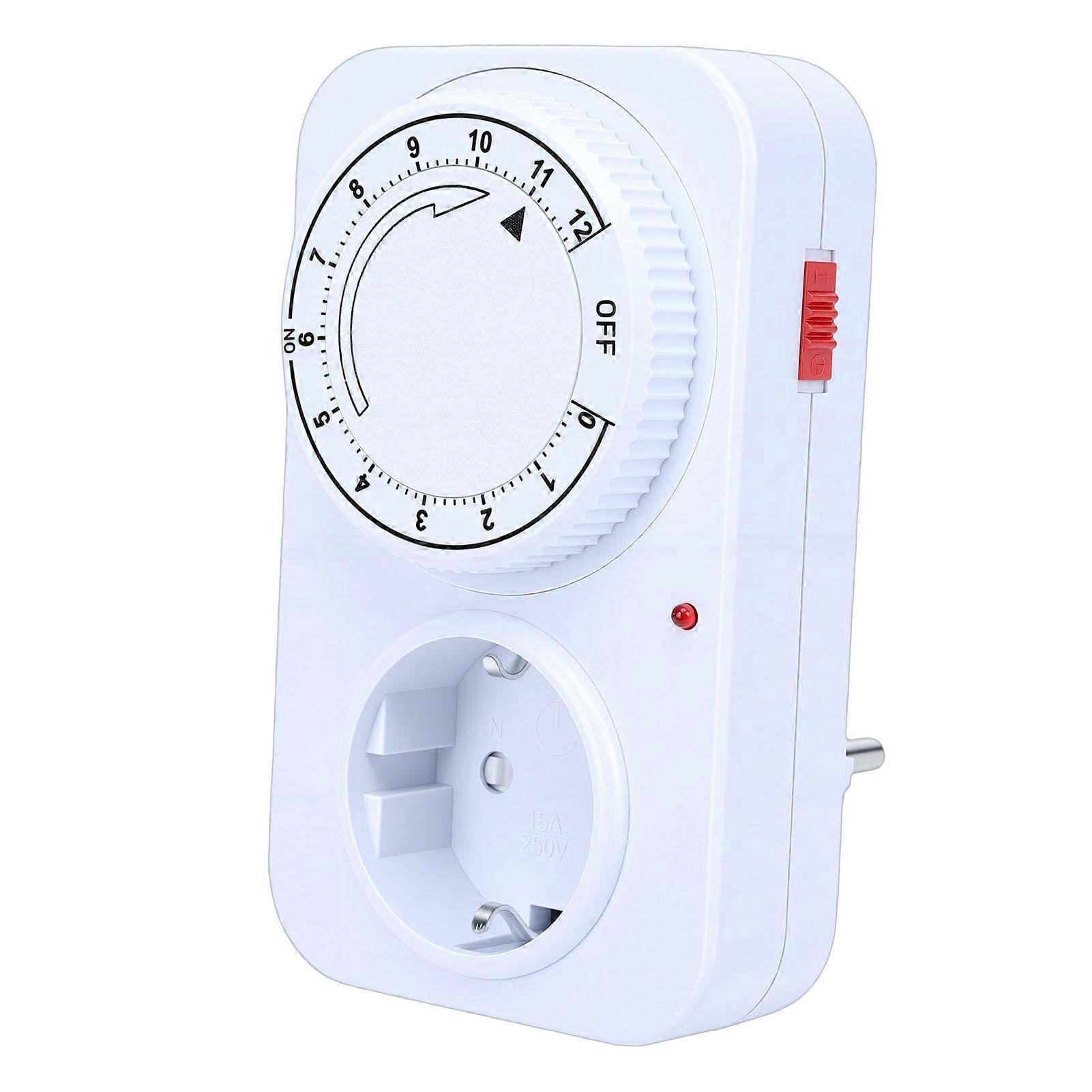Countdown Timer Outlet 4800W 16A IP44 30 Minute Interval 12 Hour Mechanical Timer Socket