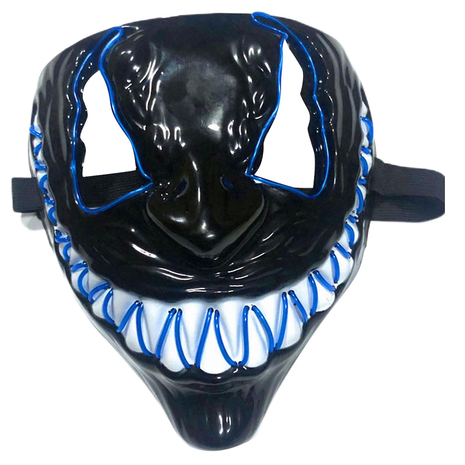 Halloween Mask With Led Light Up Cover Venom Theme For Halloween Festival Party