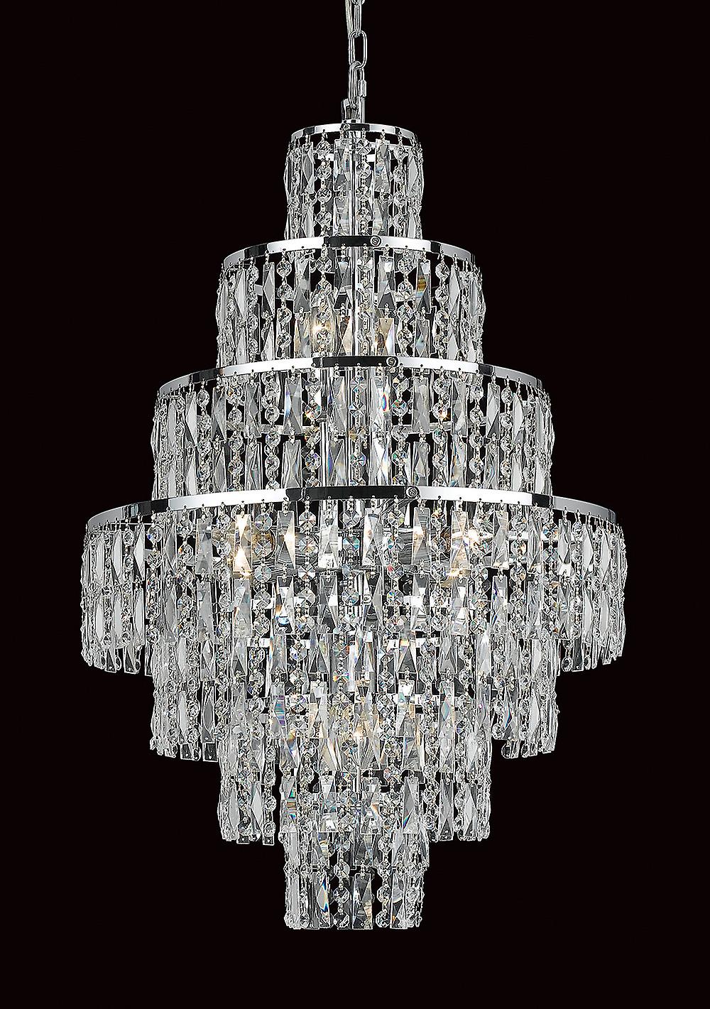 Impex New York 8 Light Polished Chrome Ceiling