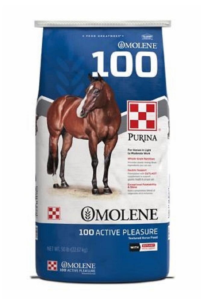 Purina 3006180-506 Omolene #100 Active Pleasure Work Horse Feed in 50 lbs. Pack