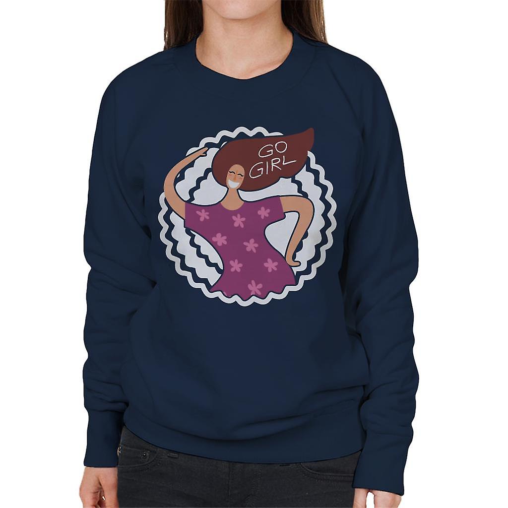 Go Girl vlasy text ženy ' s mikiny