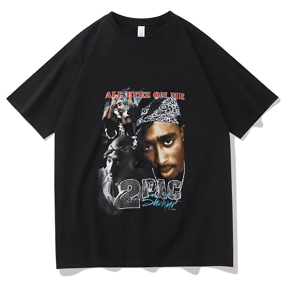 ラッパーTupac 2PAC グラフィックプリント T シャツ Y2K ヒップホップ