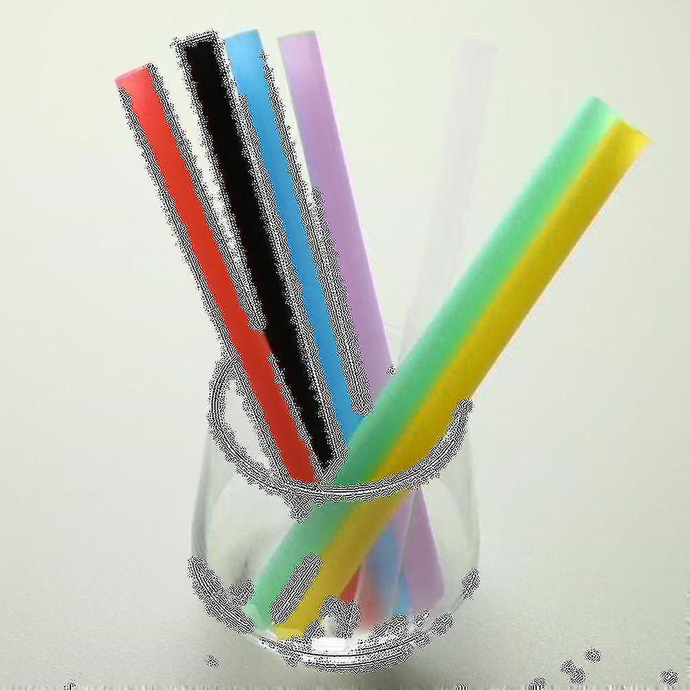 100pcs Plastic Straws Milkshake Wide Disposable Bubble Tea Drinking Straw Large