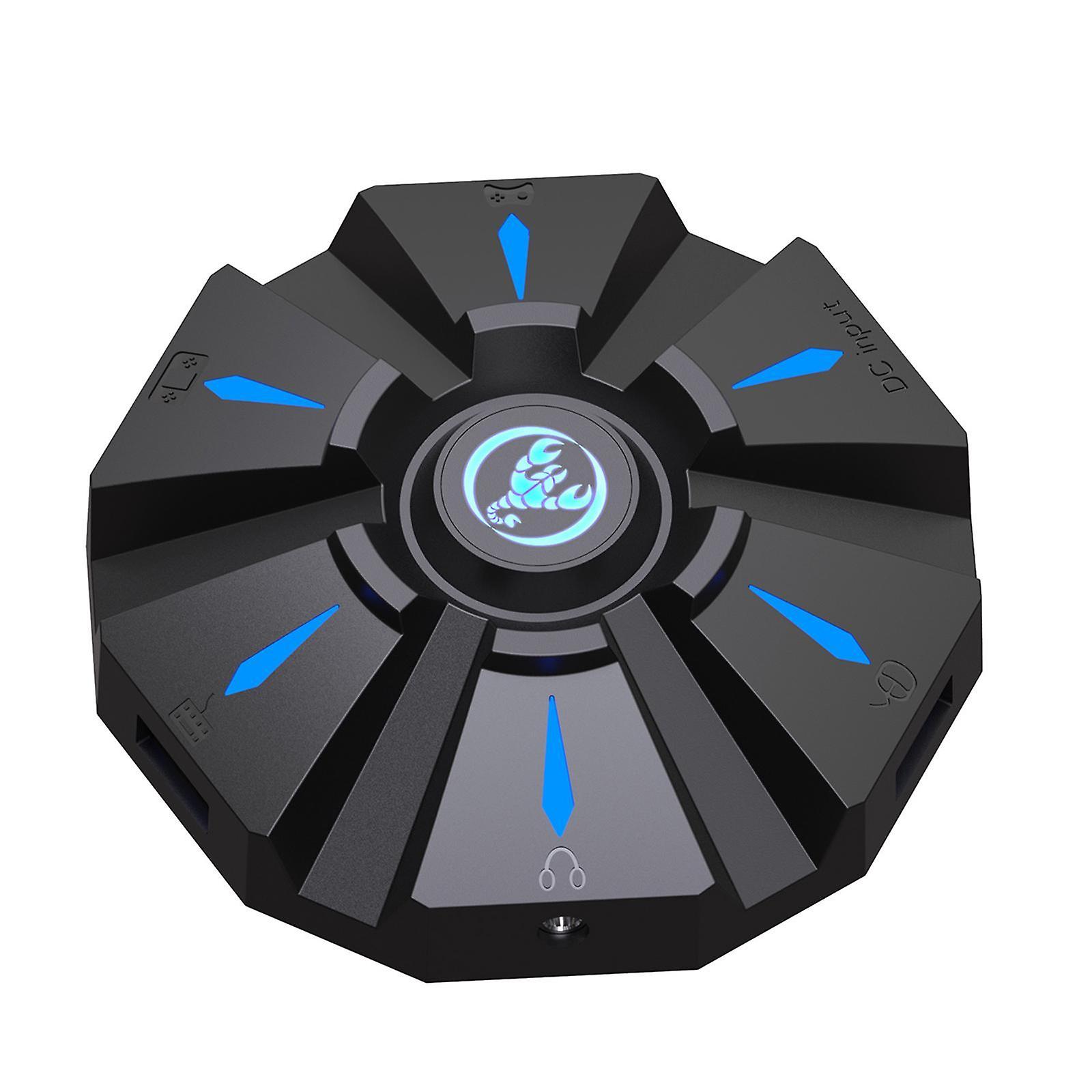 USB Gaming Keyboard Mouse Console Adapter Support Headset w/ LED Indicator