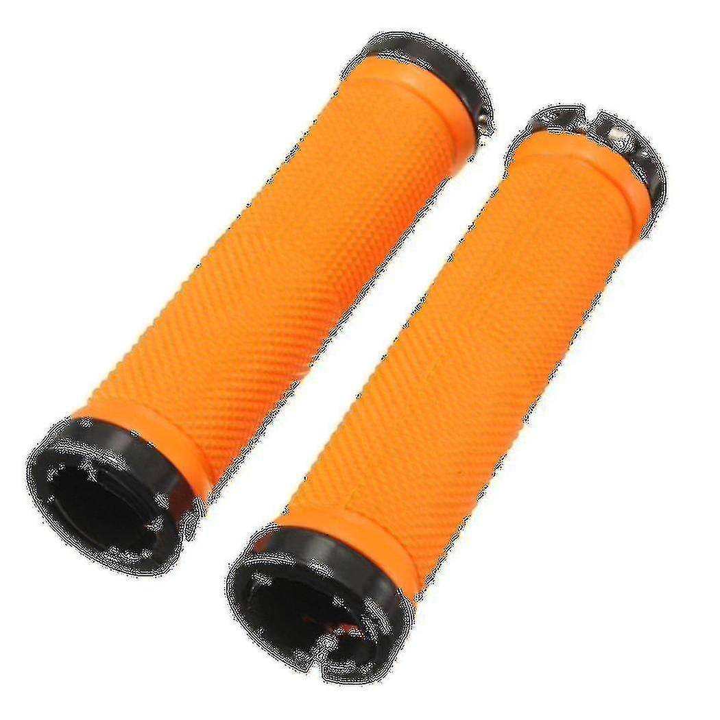1 Pair Bicycle Handle Grip Bike Handlebar Grips Orange