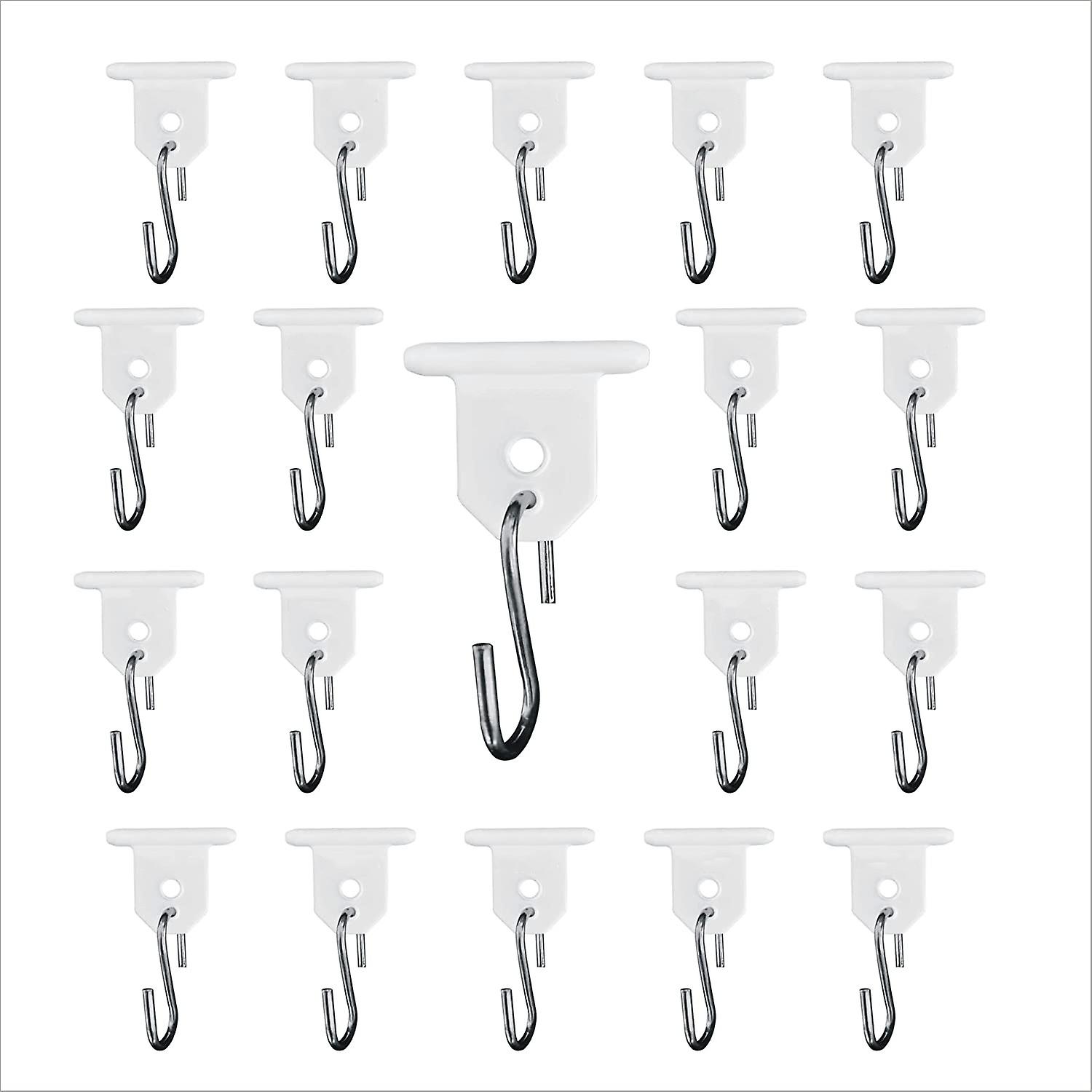 16pcs,Camping Car Awning Hooks RV Awning Accessories S-Shaped Hook,White