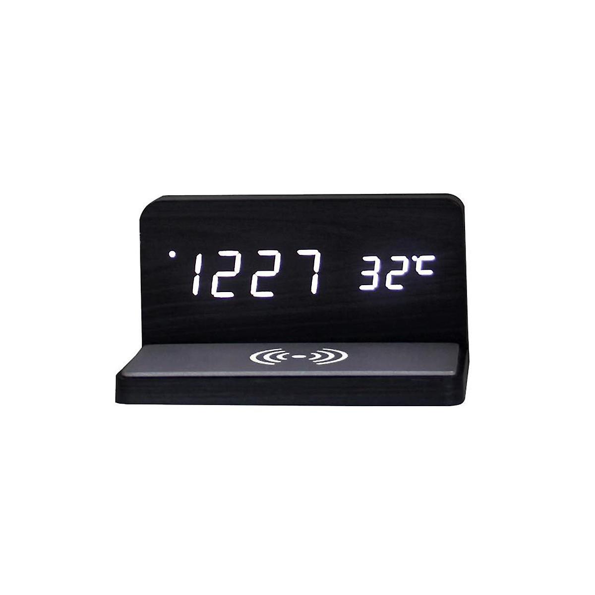 10W Multifunctional LED Wireless Charging Alarm Clock Silent Clock Electronic Clock Wireless Chargi