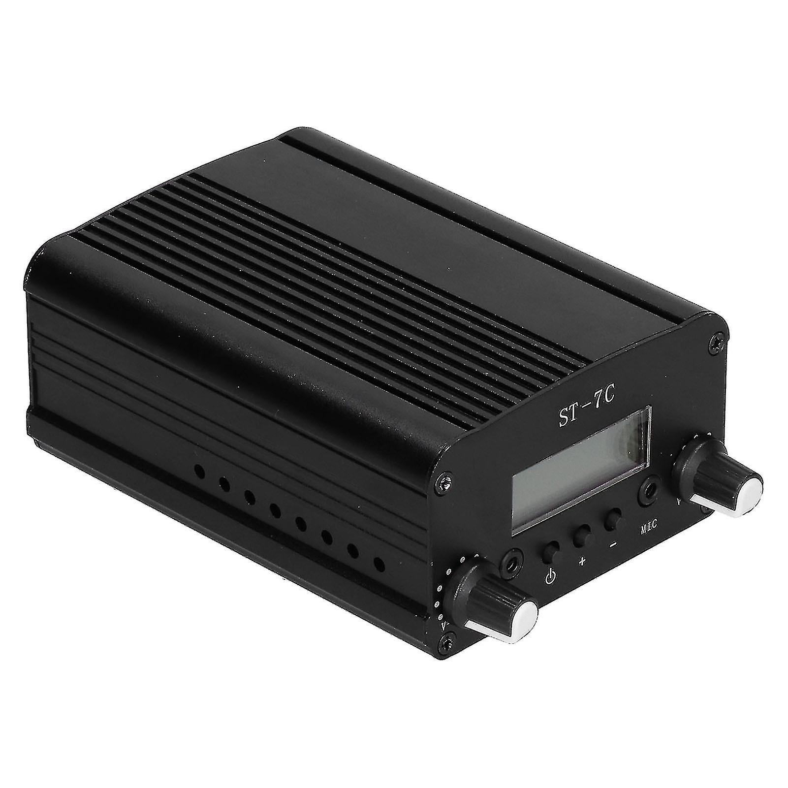 Broadcast Transmitter Selfset Fm Radio Stereo Station With  Lcd Screen Us Plug 100240v 1/7w
