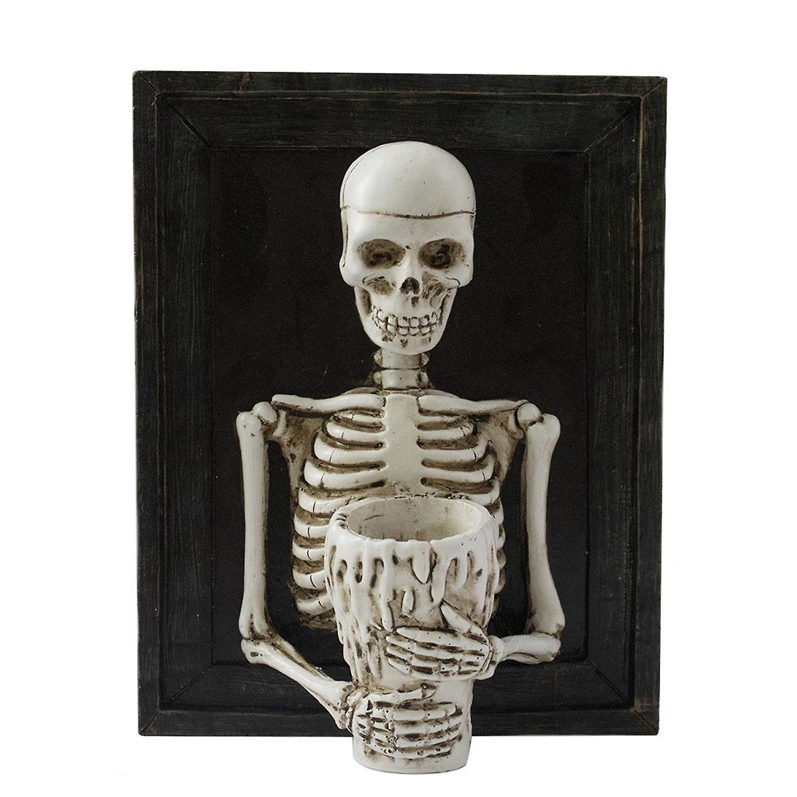 Skeleton Model Candlestick Mold Halloween Candlestick Decoration Suitable For Office Wine Cooler Decor