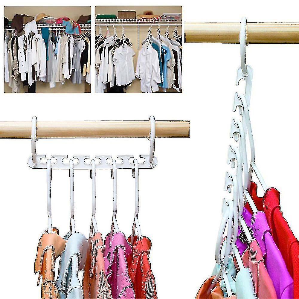 Hmwy-saving Space Multi Function Magic Wonder Closet Organizer Hanger Clothes 8pcs