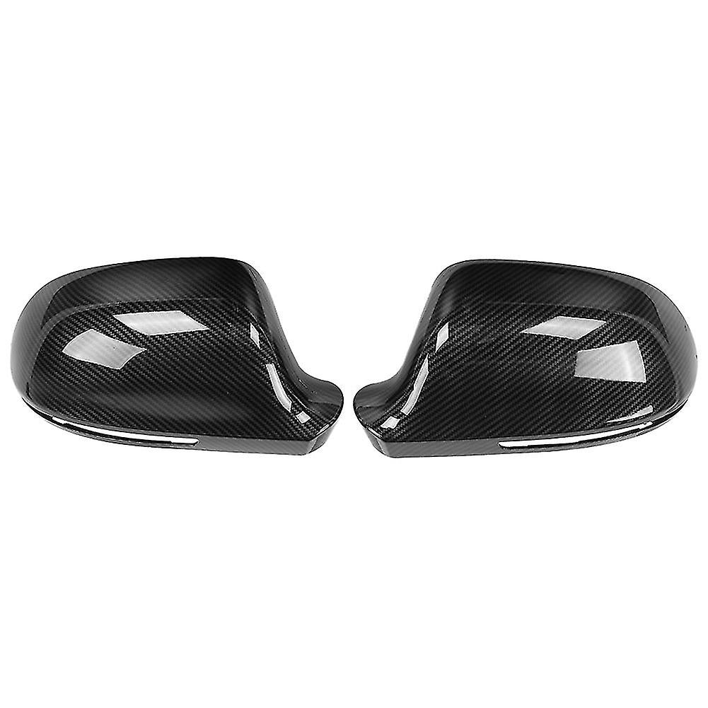 2Pcs Abs Rearview Mirror Cover Wing Cap Shell Fit For A4 B8 A6 C6 A5 8t Q3 A3 8pwithout Side Hole