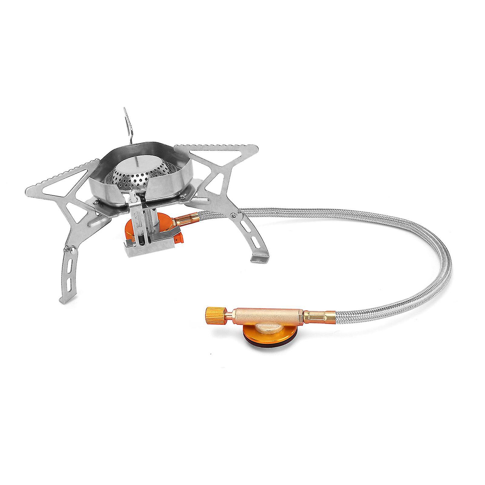 Mini réchaud à gaz portable intégré, coupe-vent, pour camping en plein air