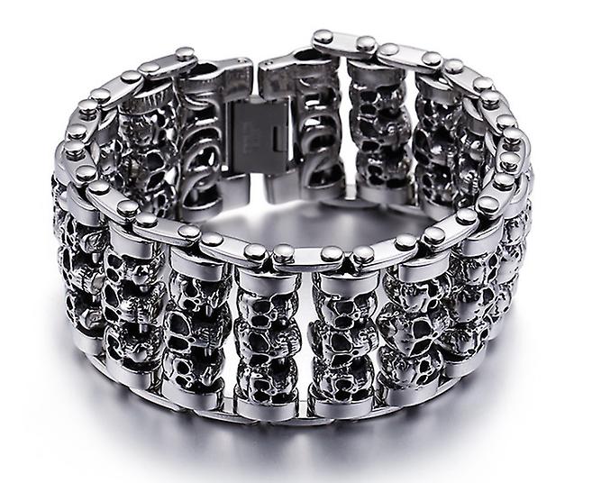 Titanium Steel Skull Bracelet