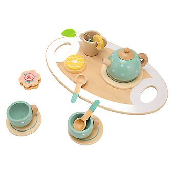 Faz de conta jogar Tea Party Set bordas mais suaves interessantes Detalhes vívidos Jogar Acessórios de comida para brinquedos Presentes