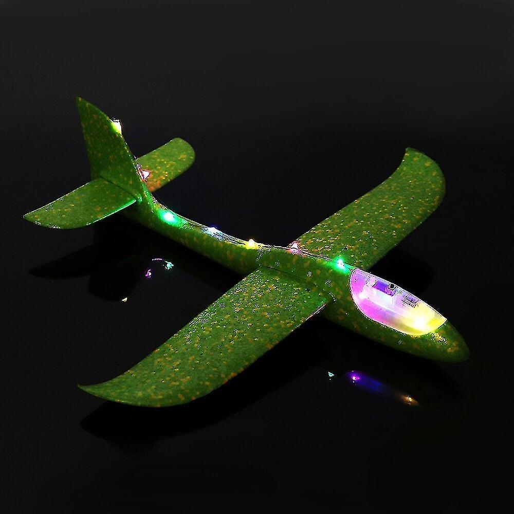 48cm 19'' Hand Launch Throwing Aircraft Airplane Diy Inertial Epp Plane Toy With Led Light