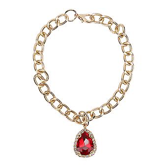 Pet Rhinestones Necklaces Adjustable Vibrant Colors Elegant Dog Pendant Collar for Small to Medium Dogs and Cats Red M